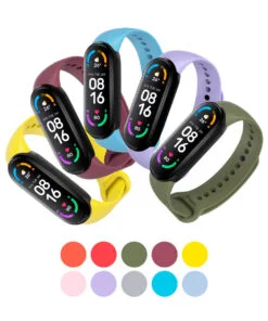 Correa Xiaomi Mi Band 5 y 6 Con Marco Negro