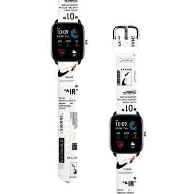 Correa Para Amazfit GTS 4 Mini Nike Air Blanco