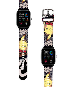 Correa Para Amazfit GTS 4 Mini Pikachu Boom Negro