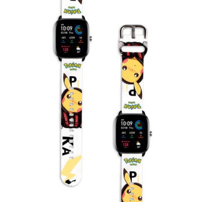 Correa Para Amazfit GTS 4 Mini Pikachu Urbano Blanco