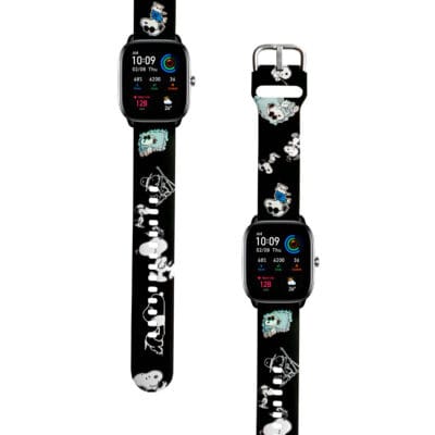 Correa Para Amazfit GTS 4 Mini Snoopy Negro