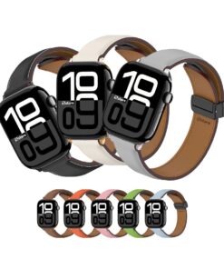 Correa de Cuero Para Apple Watch Serie 10 42-46mm Broche Magnético